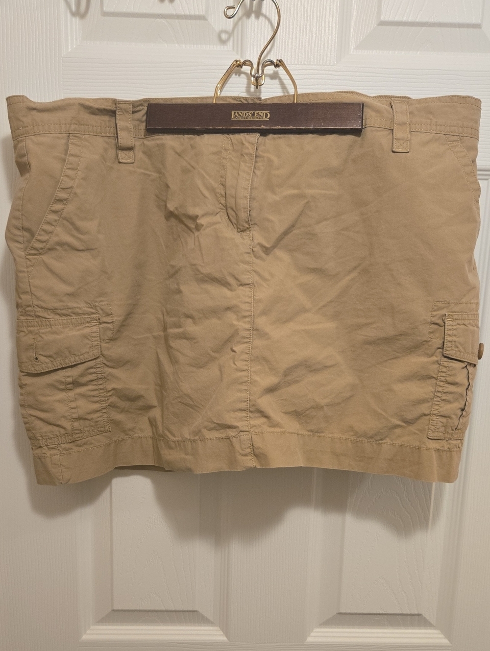 Lands' End Khaki Cargo Skort
